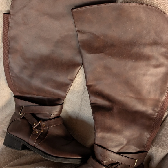 Shoes - Brown Leather Riding Boots Women's 10 W